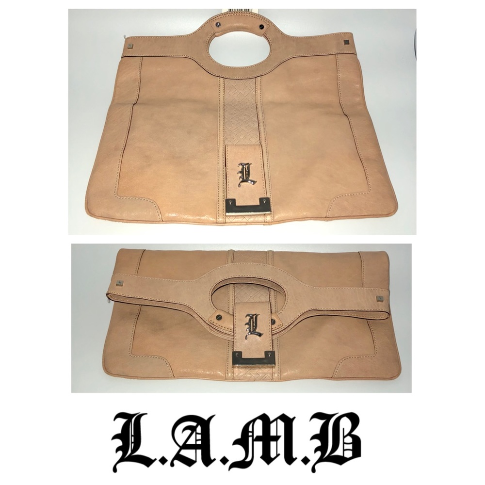 LAMB Remix Convertible Nude Leather clutch RARE